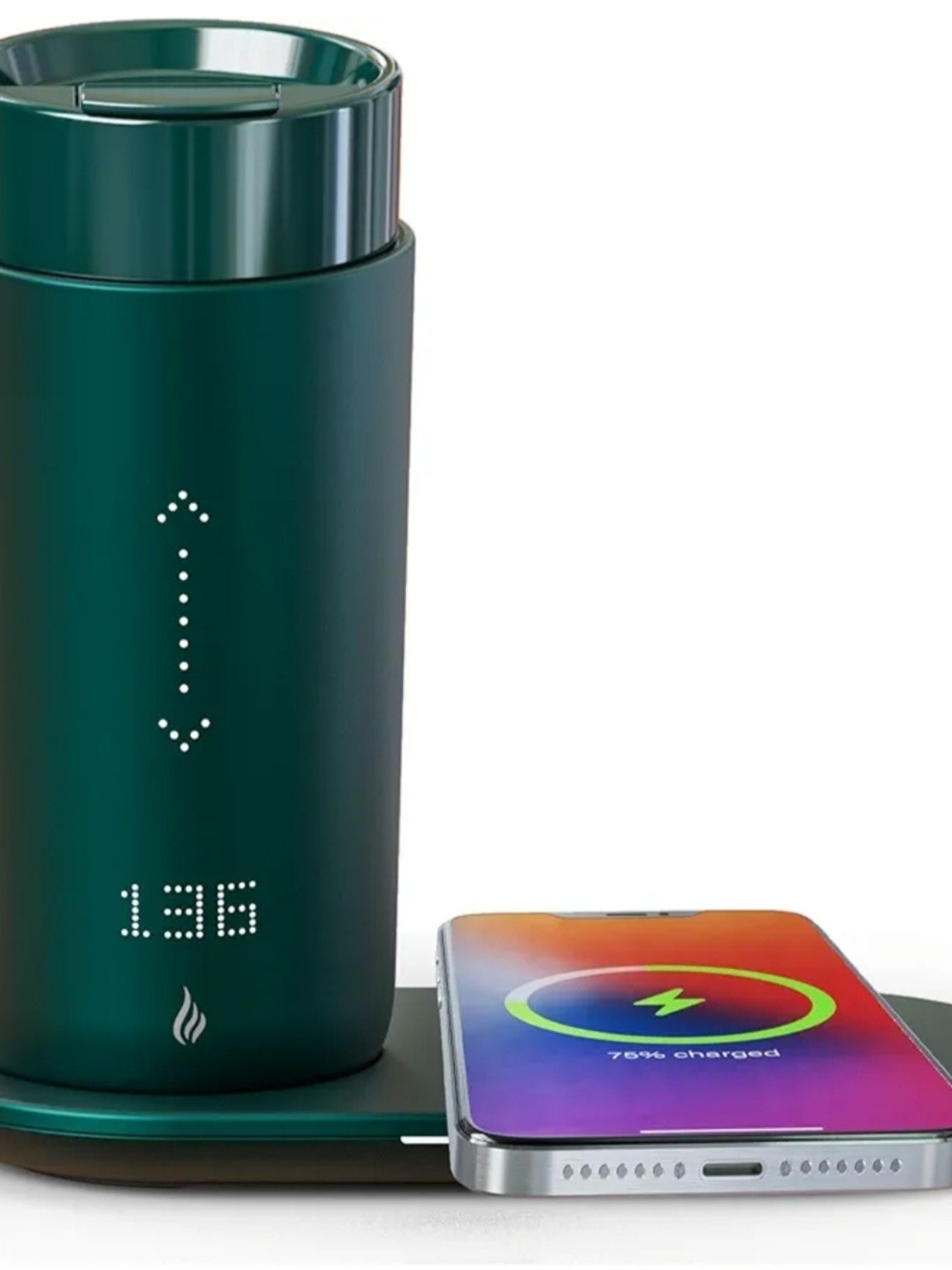 Source Unknown Green Smart Temperature Mug with Wireless Charging Base
